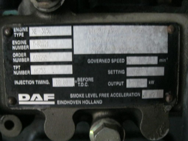 Двигатель DAF 95 XF EURO 2 цена netto 10500 zl