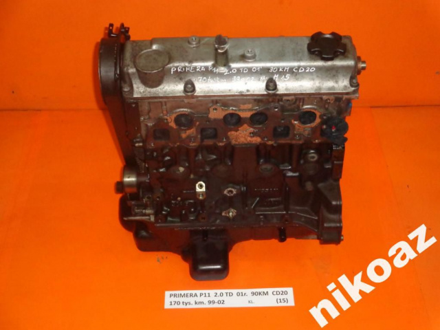 NISSAN PRIMERA P11 2.0 TD 01 90 л.с. CD20 двигатель