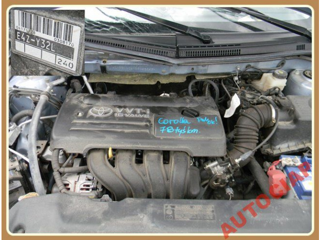 TOYOTA COROLLA XI 1.4 VVT-I двигатель E4Z-Y32L 78TYS