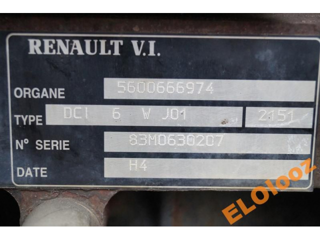 Двигатель в сборе RVI RENAULT MIDLUM 220 DCI 6 W J01