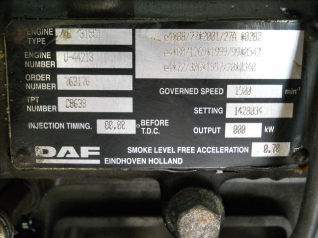 DAF XF95 XF 95 430 XE315C1 EURO 3 двигатель в сборе