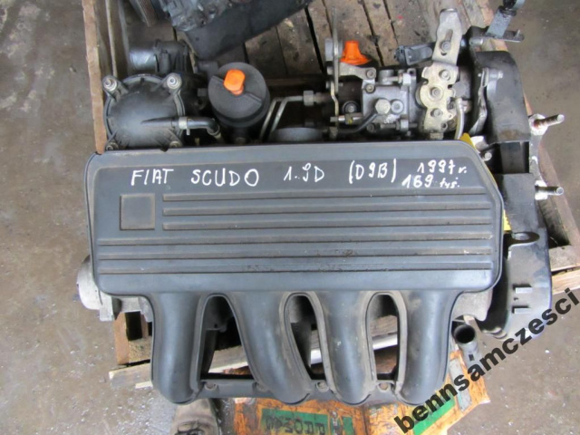 FIAT SCUDO 1.9 D двигатель без навесного оборудования D9B 169000 KM