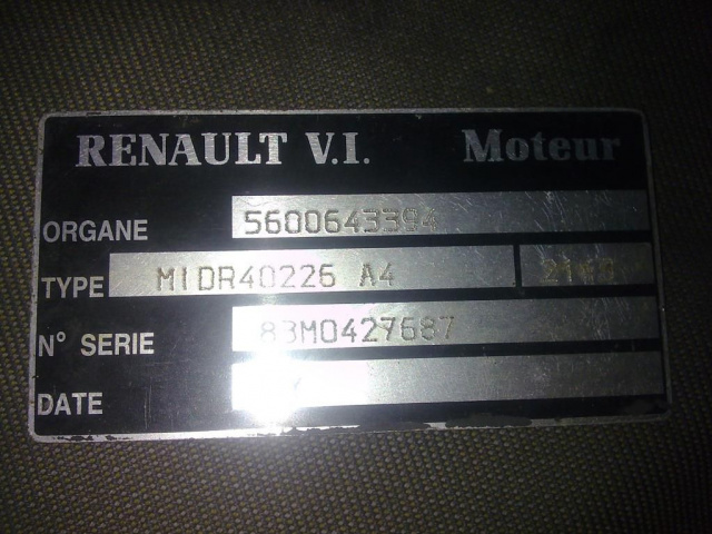 RENAULT MIDLUM 135 150 двигатель в сборе MIDR40226