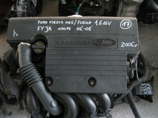 Двигатель FORD FIESTA MK6 FUSION 1.6 16V FYJA 02 -08