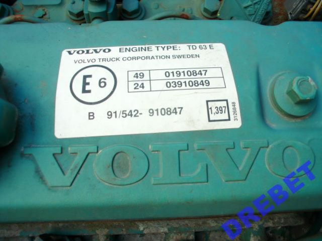VOLVO FL 6 двигатель в сборе