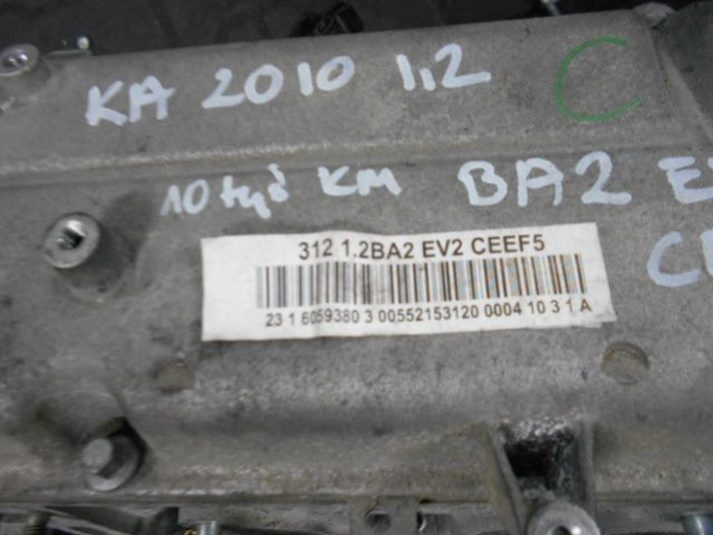 FORD KA MK2 2010 1, 2 B двигатель в сборе 10TYS KM