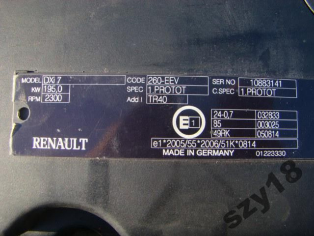 Двигатель Renault DXI 7 - новый !! premium midlum