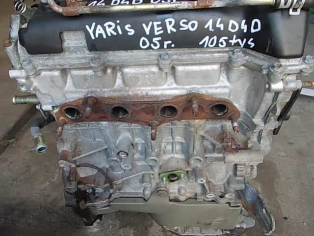 Двигатель 105 тыс. KM TOYOTA YARIS VERSO 1.4 D4D