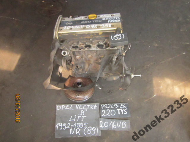 Двигатель OPEL VECTRA A 2.0 B 16V 95г. X20XEV