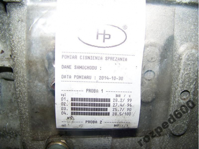PEUGEOT 207 407 1.6 HDI двигатель 9HZ 109 л.с. + WYDRUK