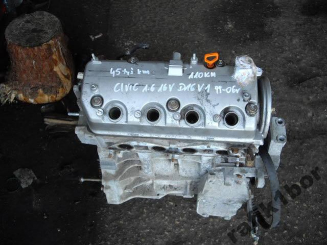 HONDA CIVIC VII 1.6 16V двигатель D16V1 NISKI PRZEBIE