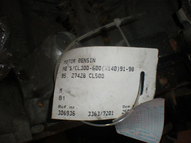 Двигатель MERCEDES S W140 CL 500 M119.970