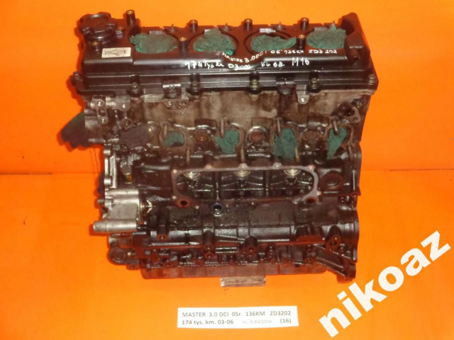 RENAULT MASTER 3.0 DCI 05 136KM ZD3202 двигатель