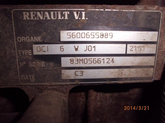 Двигатель в сборе RENAULT MIDLUM 220 Dci, 2003г..