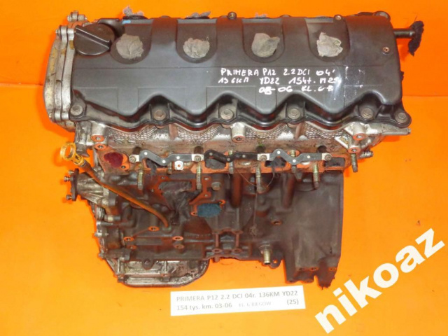NISSAN PRIMERA P12 2.2 DCI 04 136KM TD22 двигатель
