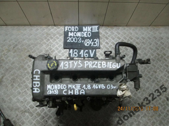 Двигатель FORD MONDEO MK3 1.8 B 16V CHBA Отличное состояние 130 тыс