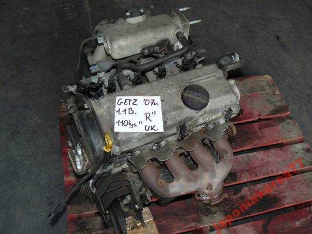 HYUNDAI GETZ 2007г. 1.1B G4HG двигатель F-VAT