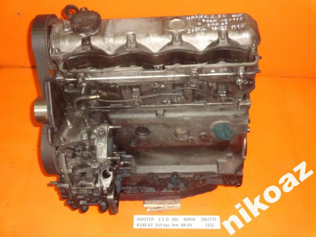 RENAULT MASTER 2.5 D 00 80 л.с. S8U772 двигатель