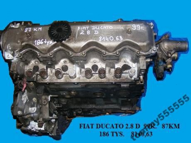 Двигатель FIAT DUCATO 2.8 D 99г.. 87KM 8140.63 186TYS.