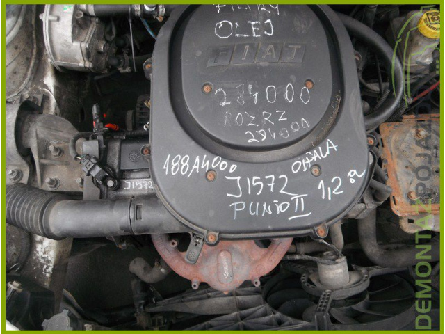 Двигатель FIAT PUNTO II 188A4.000 1.2 8V ODPALONY