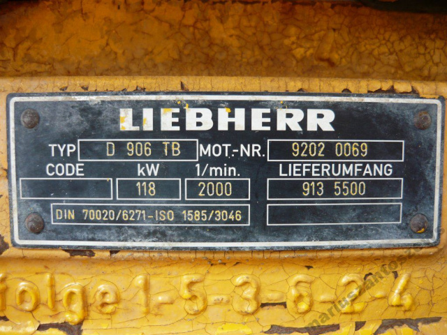 Двигатель LIEBHERR D 906 TB 118kw KOPARKA JCB