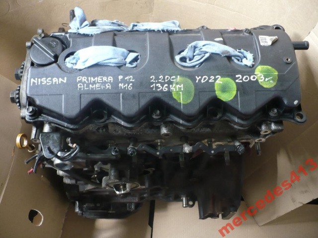 NISSAN PRIMERA P12 2.2DCI 136KM YD22 2003г. двигатель