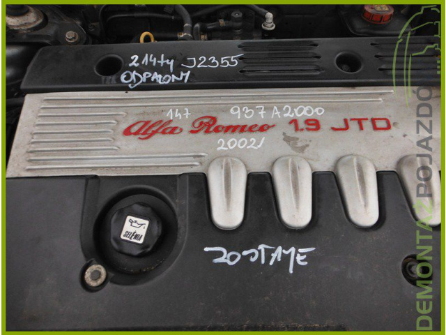20903 двигатель ALFA ROMEO 147 1.9 JTD 937A2000