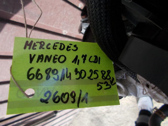 Двигатель MERCEDES VANEO W414 1.7CDI 66891430258853