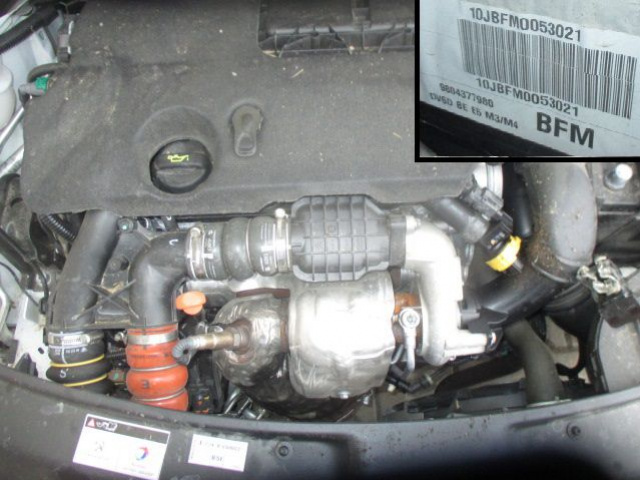 Двигатель PEUGEOT 208 CITROEN 1.6 E-HDI 9H06 10JBDL