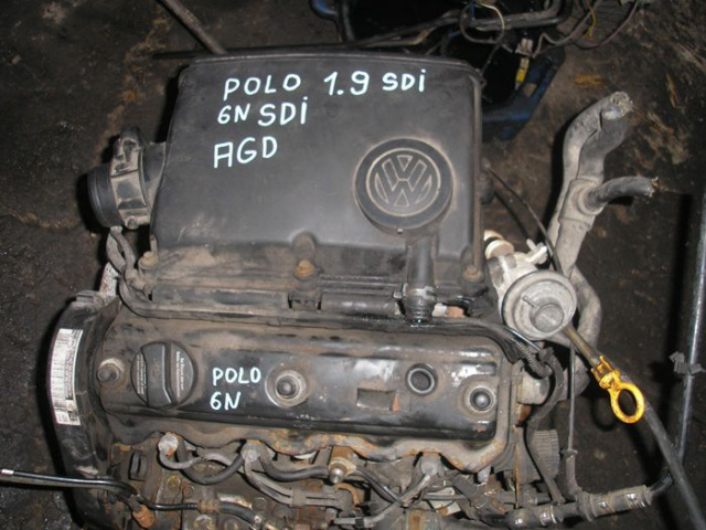 Двигатель 1.9 SDI 6N AGD VW POLO запчасти