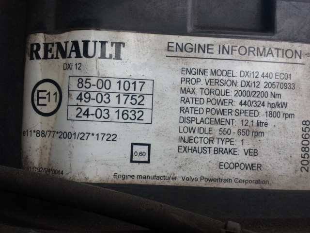 Двигатель в сборе RENAULT MAGNUM DXI 440 2006 R