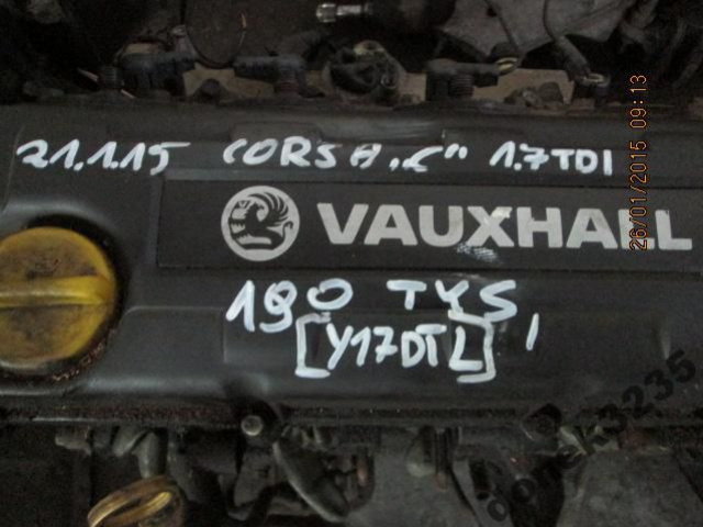 Двигатель OPEL CORSA C 1.7 DTL 02г. Y17DTL