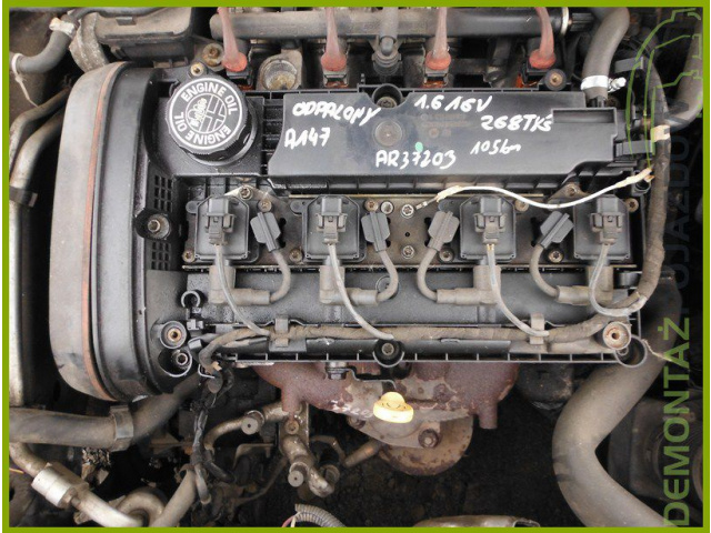Двигатель ALFA ROMEO 147 1.6 16 V AR37203 FILM QQQ
