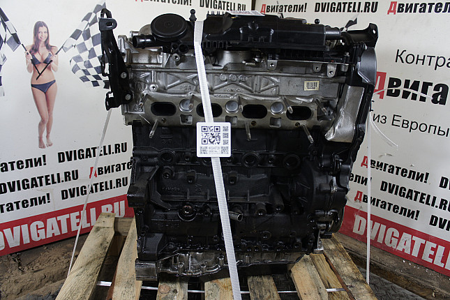 Фотография двигателя Land Rover 224DT с теплообменником и корпусом масленого фильтра 