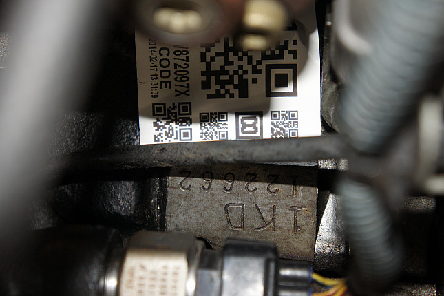 Номер двигателя и фотография площадки TOYOTA 1KD-FTV