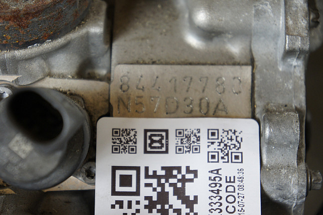 Номер двигателя и фотография площадки BMW N57 D30A