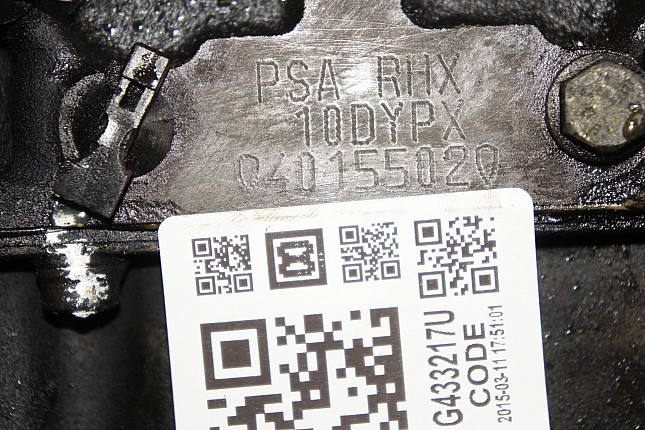 Номер двигателя и фотография площадки PEUGEOT RHX (DW10BTED)