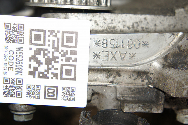 Номер двигателя и фотография площадки VW AXE