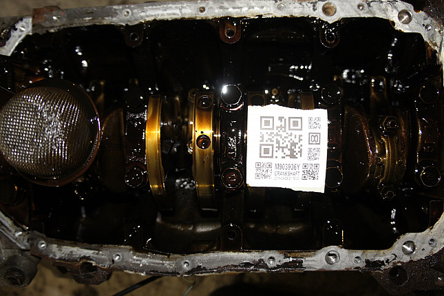 Фотография блока двигателя без поддона (коленвала) Mitsubishi 4G18