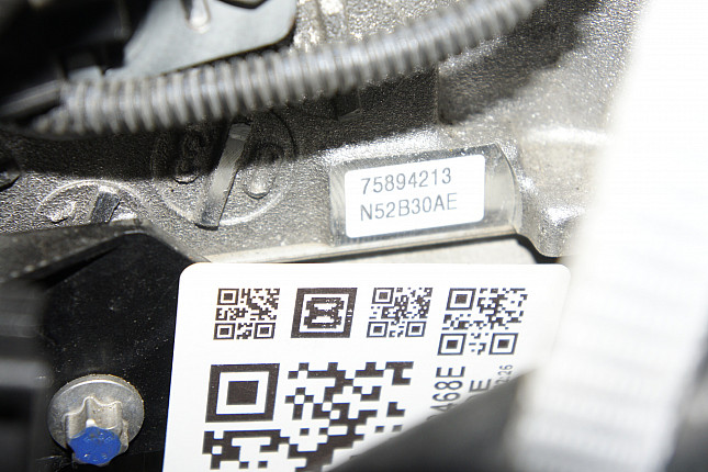 Номер двигателя и фотография площадки BMW N52 B30 A