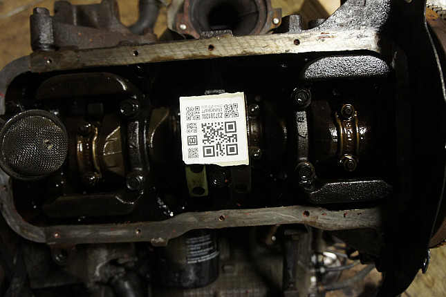 Фотография блока двигателя без поддона (коленвала) Nissan GA14DE 
