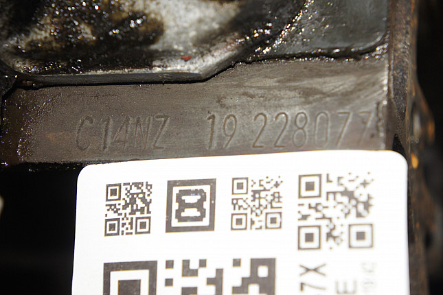 Номер двигателя и фотография площадки Opel C 14 NZ