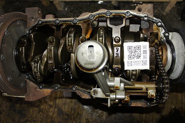 Фотография блока двигателя без поддона (коленвала) Renault K4M 812