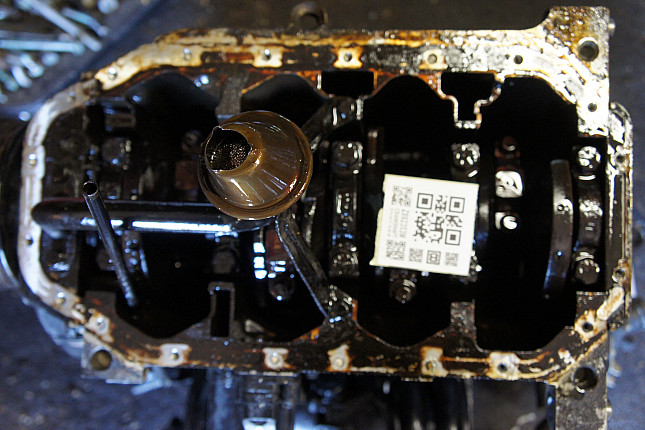 Фотография блока двигателя без поддона (коленвала) VW AUD