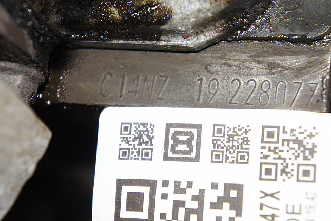 Номер двигателя и фотография площадки Opel C 14 NZ