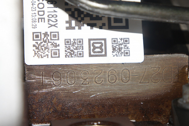 Номер двигателя и фотография площадки NISSAN TD27T