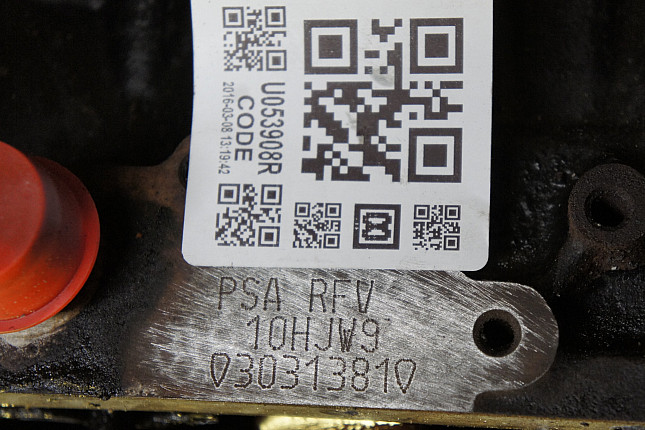 Номер двигателя и фотография площадки Peugeot RFV (XU10J4R)