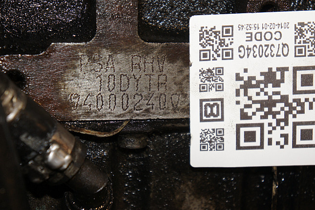 Номер двигателя и фотография площадки PEUGEOT RHV (DW10UTD)