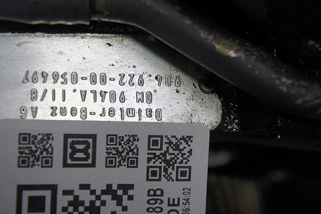 Номер двигателя и фотография площадки Mercedes OM 904.922