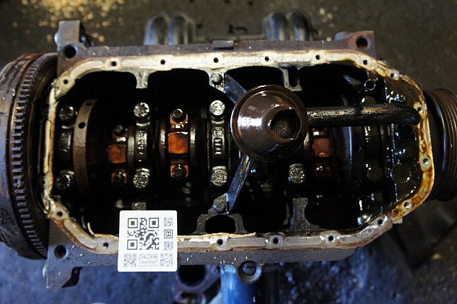 Фотография блока двигателя без поддона (коленвала) VW APQ